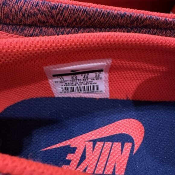 Nike Womens Toki Slip On Canvas Shoe Pink Sz 11 - Orange/Salmon Loafer Casual - Picture 4 of 7